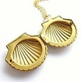 thumbnail image 6 of Ruanlalo Women\'s Stylish Sea Shell Locket Pendant Alloy Chain Necklace Jewelry Gift Gold, 6 of 6