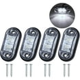 thumbnail image 1 of Paquete de 4 luces LED de posición laterales, delanteras y traseras, universales de 12 V y 24 V, para coche, camión, remolque, color blanco., 1 of 5