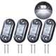 thumbnail image 1 of Paquete de 4 luces LED de posición laterales, delanteras y traseras, universales de 12 V y 24 V, para coche, camión, remolque, color blanco., 1 of 5