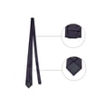 thumbnail image 2 of INSPIRE CHIC Corbata de lunares para hombres, juego de clip de corbata, gemelos y pañuelo de bolsillo para bodas de negocios en negro y púrpura, 2 of 6