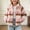 Pink, variant on FAHXNVB Girls Fleece Jacket Lapel Collar Zip up Sherpa Coat with Pockets Striped Casual Winter Coat For 2-10 Years