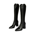 thumbnail image 2 of Wavsuf Womens Dress Shoes Mid Calf Winter Black Boots Size 37, 2 of 5