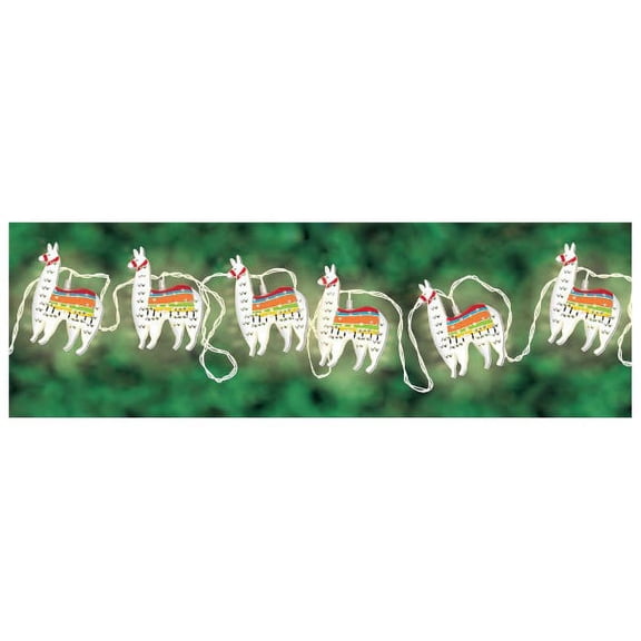 Fiesta Llama Deluxe Battery Operated LED String Lights (4.4ft)