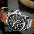 thumbnail image 3 of Curren 8291 Chronograph Watches Casual Leather Watch For Men Fashion Military Sport Mens Wristwatch Gentleman Quartz Clock - Quartz Wristwatches, 3 of 6