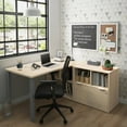 thumbnail image 2 of Bestar i3 Plus L-Desk with One File Drawer in Bark Gray, 2 of 9