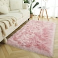 thumbnail image 1 of TWINNIS Super Soft Shaggy Faux fur Area Carpet for Home Decor,2.3'x5',Pink, 1 of 7