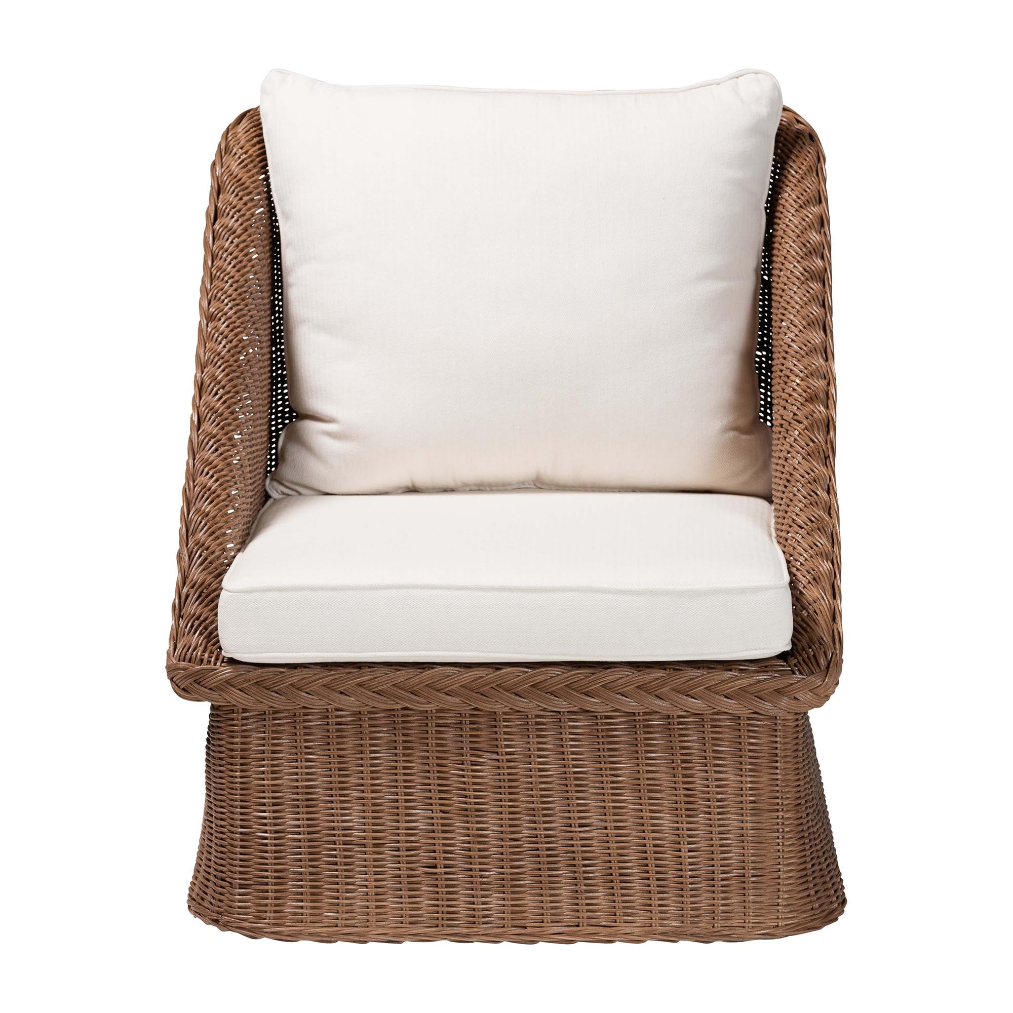 bali & pari Derris Boho Arm Chair, Peanut Brown