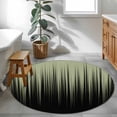 thumbnail image 4 of Round Area Rugs Collection 3 Ft, Sage Green Black Ombre Non-Slip Residential Carpet, Modern Abstract Striped Gradient Indoor Crawling Mats Doormat Runner Rugs Play Mat forBedroom, 4 of 9