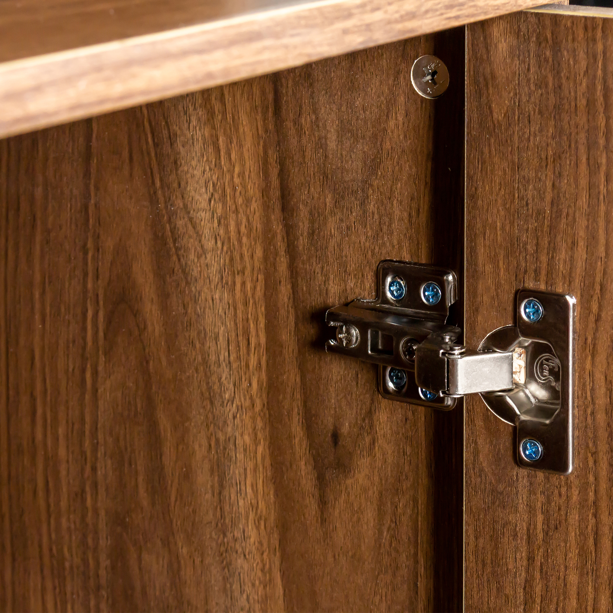 Aukfa 70.9" Kitchen Pantry Storage Cabinet, Freestanding Tall Cabinet Organizer - Walnut
