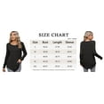 thumbnail image 5 of SHIBEVER Long Sleeve Tshirts for Women Loose Crew Neck Fall Fashion Tunics Tops Basic Workout Black Tee Blouses Size M, 5 of 7