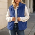 thumbnail image 6 of HAiming Fleece Vest for Women Sleeveless Lightweight Comfy Solid Color Casual Jackets Fall Winter Outdoors Sweaters, 6 of 9