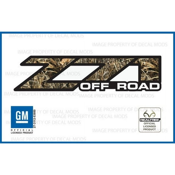 GMC Sierra RealTree MAX4 Z71 Off Road decals stickers - MAX4 (2001-2006) bed side 1500 2500 HD (set of 2)