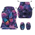 thumbnail image 4 of Whosucclay Galaxy Butterfly Flower Print Gaming Chair Cover, Office Chair Cover with Zipper, Stretch Anti-dust Universal, Removable High Back Computer Seat Protector for Pets, 4 of 8