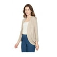thumbnail image 2 of Turtle Bay New York Women's Curved Hem Cardigan with open front in Soft fabric, 2 of 5