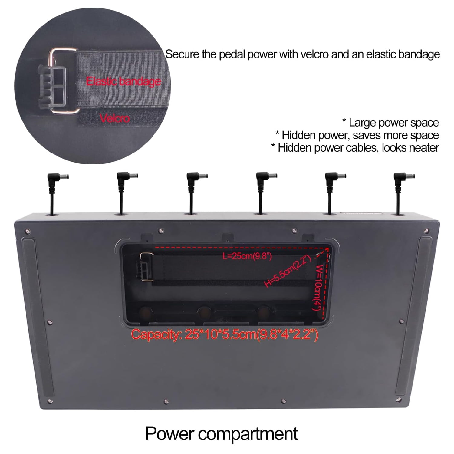 Guitar Pedal Board, Lightweight Guitar Pedal Board With Concealed Power Supply, Hidden Power Supply Design Effect Pedals Board With Accessories