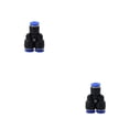 thumbnail image 1 of Scienceny 10x conectores de tubo neumático duraderos negros para manguera rápida de alta resistencia a la presión de del Y-tee PY 6【 Ordinario 6 mm 2piezas, 1 of 6