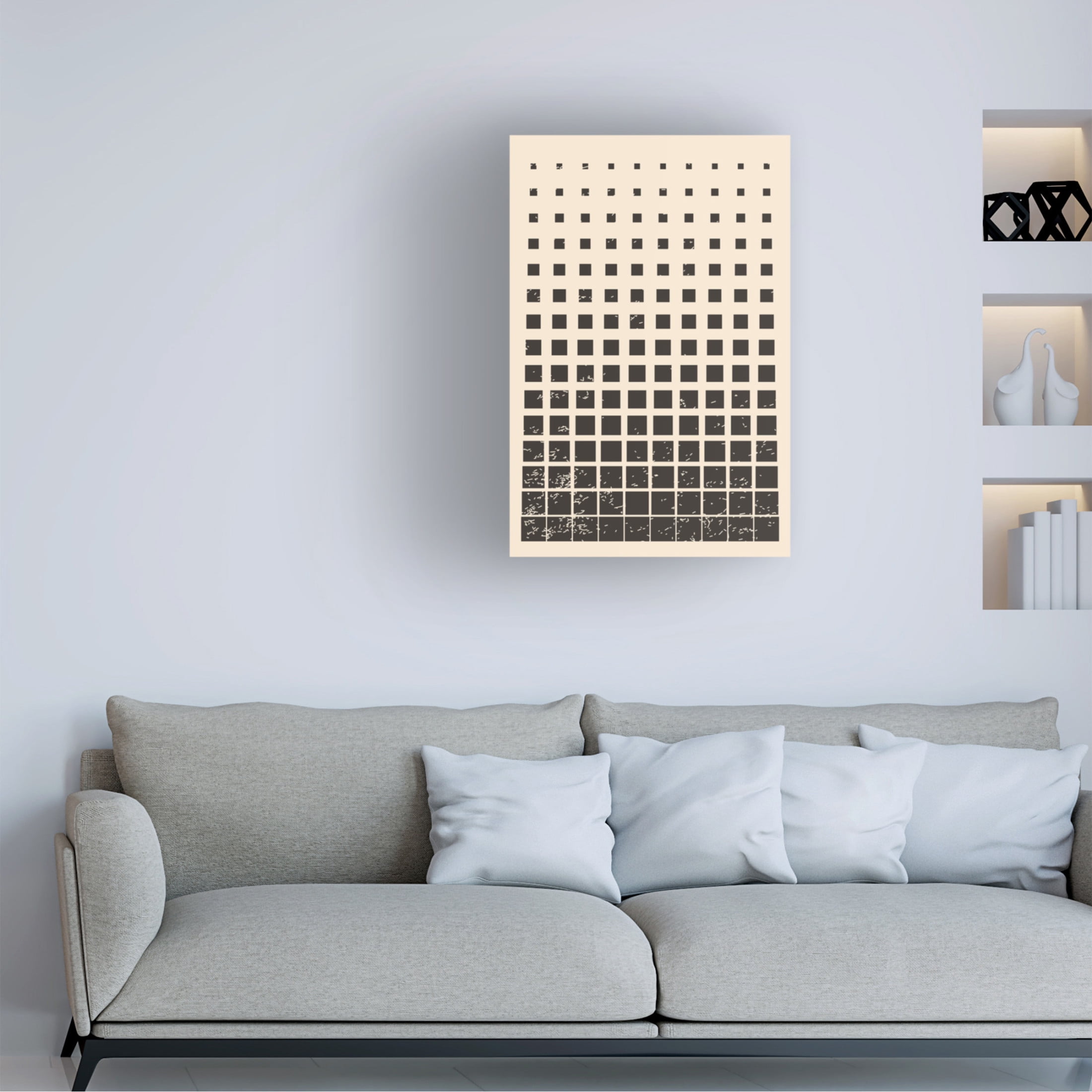 Trademark Fine Art jay stanley  Minimal Halftone Shapes 1 Canvas Wall Art