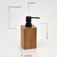 thumbnail image 3 of Bath Hand Soap & Lotion Dispenser ACACIA 10 FL OZ Brown and Black, 3 of 8