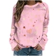 thumbnail image 2 of RKSTN Blouses pour Femmes, Chandail en Molleton Imprimé de la Saint-Valentin, Épaule à Manches Longues, Col Rond, Blouses Habillées Décontractées, 2 of 4