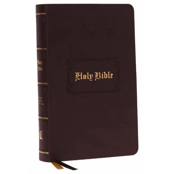 Kjv, Personal Size Large Print Reference Bible, Vintage Series, Brown Leathersoft, Red Letter, Thumb Indexed, Comfort Pr, (Hardcover)
