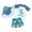 1-Green171, variant on Byoo Toddler Boy Shark Print Swim Set with Sun Hat Short Sleeve Raglan Rash Guard Swim Trunks Clothing Set Beach Outfits