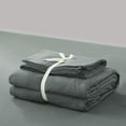 thumbnail image 4 of PURE ERA Ultra Soft Jersey Knit Solid Duvet Cover 3pc Set 100% T-Shirt Cotton (King, Dark Greenish Gray), 4 of 7