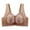 Khaki, variant on Front Closure Bras for Women Floral Lace No Underwire Wireless Plus Size Full Coverage Push Up Comfortable Everyday Bra,Green,34 B