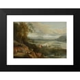 thumbnail image 2 of Lucas van Uden 24x17 Black Modern Framed Museum Art Print Titled - Pastoral Landscape, 2 of 5
