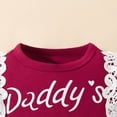 thumbnail image 5 of NOLDARES Newborn Infant Baby Girl Fall Winter Clothes Cartoon Print Ruffle Sleeve Top and Pants with Headband 3pcs/set Outfits(Q009-Wine), 5 of 6
