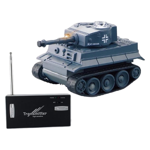 de telemando de simulación, telemando inalámbrico, o para niños, de juguete, para niños y niñas gris CUTICAT Mini tanque rc de simulación
