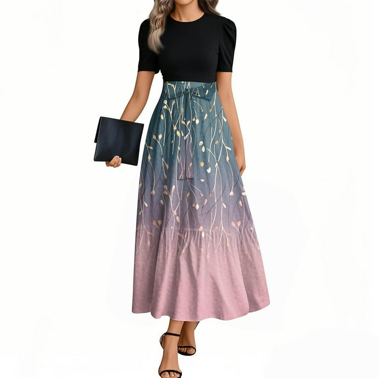 TQWQT Dresses for Women 2025 Office Trendy Short Sleeve Teacher Dress Maxi Dresses Floral Print Empire Waist Shirt Dresses Wedding Guest Business Casual Outfits Multicolor S - Walmart.com TQWQT Dresses for Women 2025 Office Trendy Short Sleeve Teacher Dress Maxi Dresses Floral Print Empire Waist Shirt Dresses Wedding Guest Business Casual Outfits Multicolor S - Walmart.com