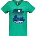thumbnail image 3 of Inktastic Smoky Mountains Gatlinburg Tennessee with Bear Women's V-Neck T-Shirt, 3 of 5