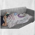 thumbnail image 6 of Saying Soft Flannel Fleece Throw Blanket, Unicorn Hand Drawn Circles Dots and Stars Nursery Theme, Cozy Plush for Indoor and Outdoor Use, 50" x 70", Multicolor, by Ambesonne, 6 of 6