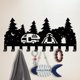 thumbnail image 2 of Ganchos de pared con diseño de árbol forestal, decorativos, con temática de camping, de hierro, para colgar en la pared, con 10 ganchos., 2 of 6