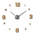 thumbnail image 1 of Ounissouiy Nuevo estilo 2019 Reloj de pared 3D Metal fresco Número simple Etiqueta engomada del espejo DIY Reloj de pared silencioso moderno para la Decoración del hogar Café Ounissouiy JJ24735-04B, 1 of 5