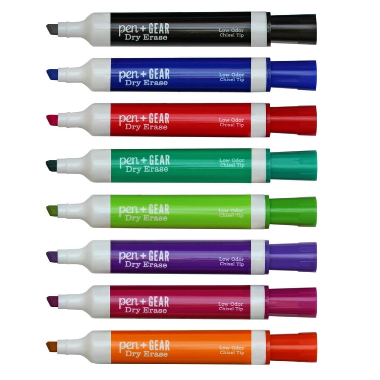 Pen+Gear Dry Erase, Chisel Tip, 8 Count, Assorted Colors