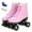 Pink + Black Wheels, variant on EONROACOO Black Roller Skates for Women Men, Light-up Skates for Girls(Women 8/Men 6.5)