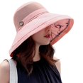 thumbnail image 4 of Summer Mesh Sun Hats for Women Beach UV Protection Wide Brim Packable Beach Bucket Hat UPF Packable Wide Brim Chin Strap, 4 of 6