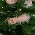 thumbnail image 3 of Northlight Sequin Clip On Bird  with Feather Tail Christmas Ornament - 4" - Gold and Pink, 3 of 5