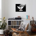 thumbnail image 4 of Art.com A Free Flying White Dove Isolated On A Black Background Stretched Canvas Print Wall Art by Irochka, 32" x 24", 4 of 4