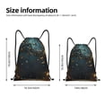 thumbnail image 2 of Balery Magical Library Butterfly Night Pattern Drawstring Backpack Bag Sport Gym Sackpack Cinch Bags Pattern Drawstring Backpack Bag Sport Gym Sackpack Cinch Bags -Medium, 2 of 6