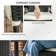 thumbnail image 4 of Outsunny 2 Stackable Outdoor Dining Chairs, Cushioned Patio Wicker Dining Chairs, Cream White, 4 of 9