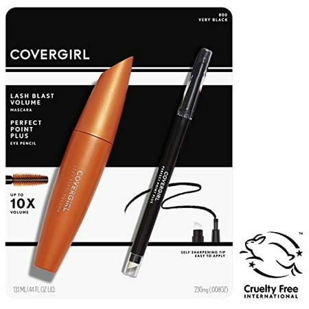 Black Lash Tint Black - COVERGIRL Lash Blast Volume Mascara (Very Black) + Perfect Point Plus Eyeliner (Black Onyx) Value Pack