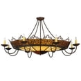 thumbnail image 3 of Meyda Tiffany 114129 47" W Stanley 8 Arm Semi-Flushmount Ceiling Fixture - Cafe Noir, 3 of 5
