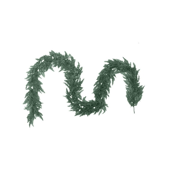 9FT Norfolk Pine Garland with led light– Real Touch Christmas Wreath Garland, Winter Artificial Greenery Garland with Real Touch Greenery for Holiday Decor