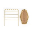 thumbnail image 4 of pitrice Multi Layer Jewelry Rack Earrings Necklace Watch Hard Metal Display Stand Bangle Pendent Solid Color Table Organizer Gold Gold, 4 of 6