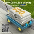 thumbnail image 3 of Firstness Heavy Duty Garden Cart, 900 lbs Capacity Garden Wagon with Removable Sides, Black, 3 of 9
