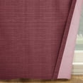 thumbnail image 3 of Mainstays Threaded Print Solid Color Room Darkening Rod Pocket Curtain Panel Pair, Set of 2, Red, 30 x 95, 3 of 6