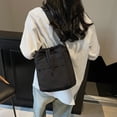 thumbnail image 4 of RUISINERY Fashion Nylon Shoulder Bag Bucket Styles Crossbody Bags Satchel Purse For Daily Commute And Travel With Adjustable Strap, 4 of 8