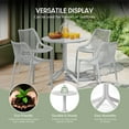 thumbnail image 6 of WestinTrends Playa 31.5" Round Plastic Outdoor Patio Dining Table for 4, Gray, 6 of 13
